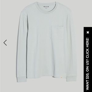 Madewell Relaxed Long Sleeve Tee Tranquil Sky
